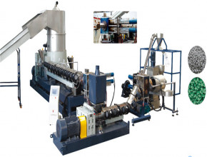 PE PP film two stage compactor granulating line